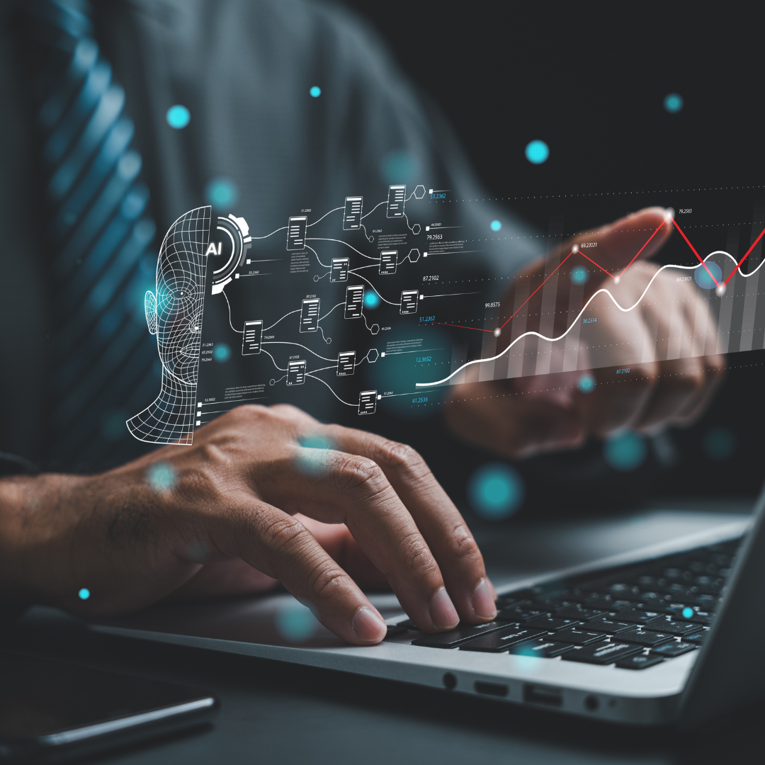 Diagram showing fragmented AI tools and disconnected systems across business workflows